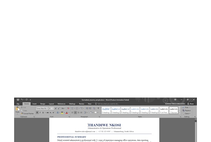 do professional typing and document formatting